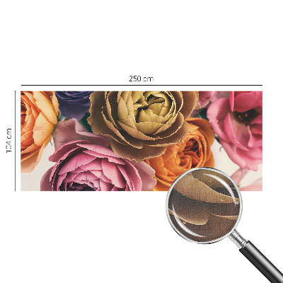 Otroška fototapeta z motivom barvitih vrtnic