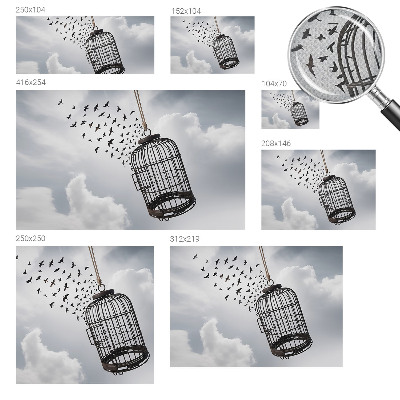 Samolepilna fototapeta za dnevno sobo Leteče ptice