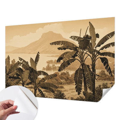 Samolepilna fototapeta za spalnico s tropsko panoramo