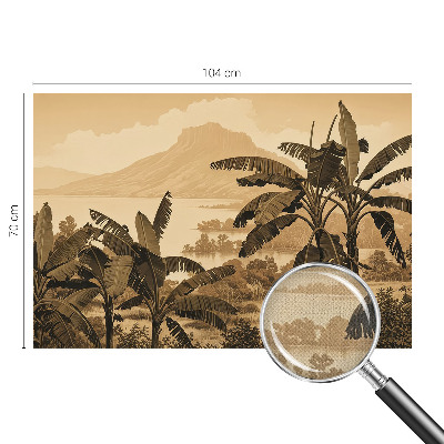 Samolepilna fototapeta za spalnico s tropsko panoramo