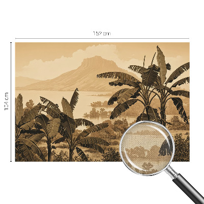 Samolepilna fototapeta za spalnico s tropsko panoramo