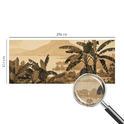 Samolepilna fototapeta za spalnico s tropsko panoramo