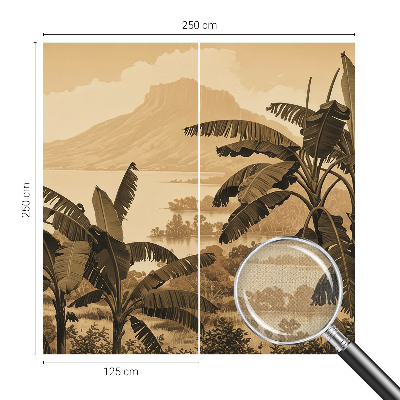 Samolepilna fototapeta za spalnico s tropsko panoramo