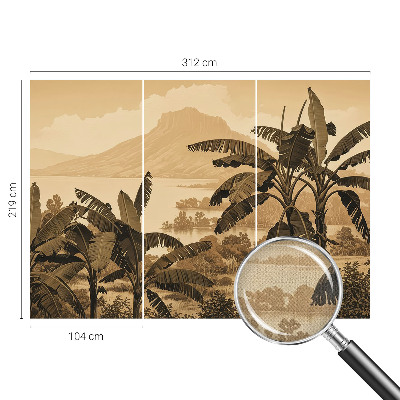 Samolepilna fototapeta za spalnico s tropsko panoramo