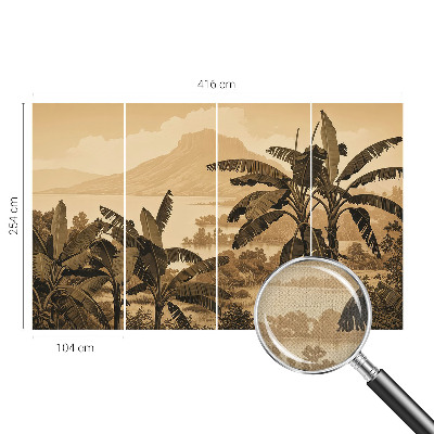 Samolepilna fototapeta za spalnico s tropsko panoramo
