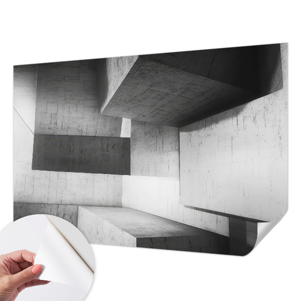 Fototapeta za otroško sobo z motivom geometrijskih skulptur primerna za otroško sobo