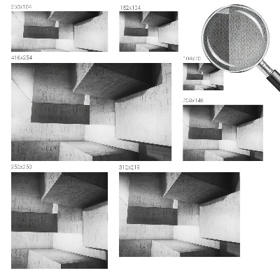 Fototapeta za otroško sobo z motivom geometrijskih skulptur primerna za otroško sobo