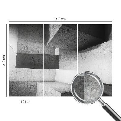Fototapeta za otroško sobo z motivom geometrijskih skulptur primerna za otroško sobo