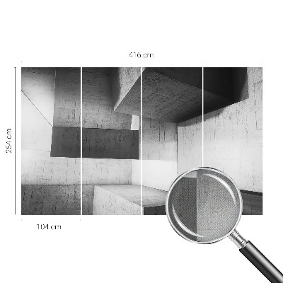 Fototapeta za otroško sobo z motivom geometrijskih skulptur primerna za otroško sobo