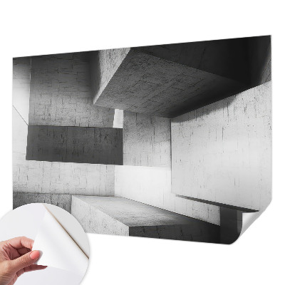 Fototapeta za otroško sobo z motivom geometrijskih skulptur primerna za otroško sobo