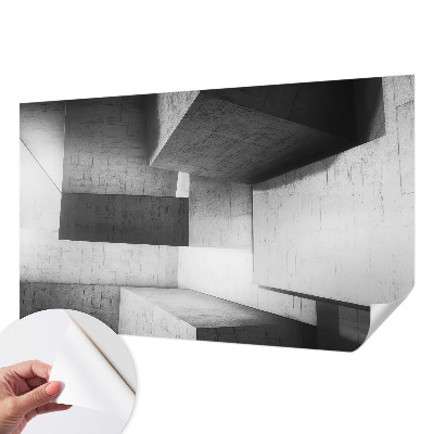 Fototapeta za otroško sobo z motivom geometrijskih skulptur primerna za otroško sobo