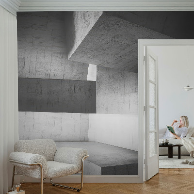 Fototapeta za otroško sobo z motivom geometrijskih skulptur primerna za otroško sobo