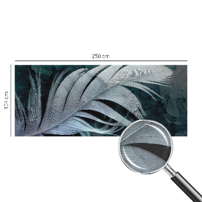 Samolepilna fototapeta za dnevno sobo z motivom eteričnega peresa