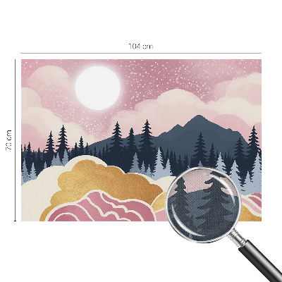 Samolepilna fototapeta za dnevno sobo Rožnati sončni zahod