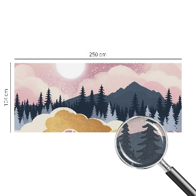 Samolepilna fototapeta za dnevno sobo Rožnati sončni zahod