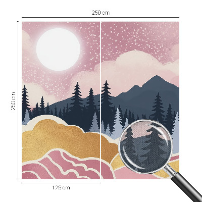 Samolepilna fototapeta za dnevno sobo Rožnati sončni zahod