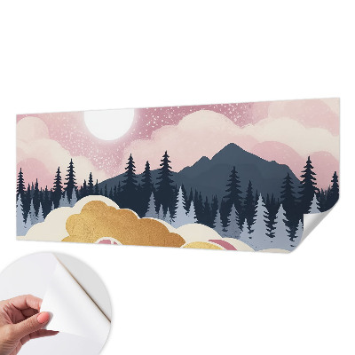 Samolepilna fototapeta za dnevno sobo Rožnati sončni zahod