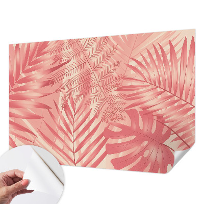 Samolepilna fototapeta za dnevno sobo Tropski listi