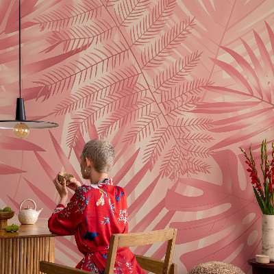 Samolepilna fototapeta za dnevno sobo Tropski listi