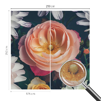 Fototapeta za otroško sobo z motivom cvetlične harmonije