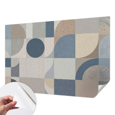 Samolepilna fototapeta za dnevno sobo z geometrijskim mozaikom