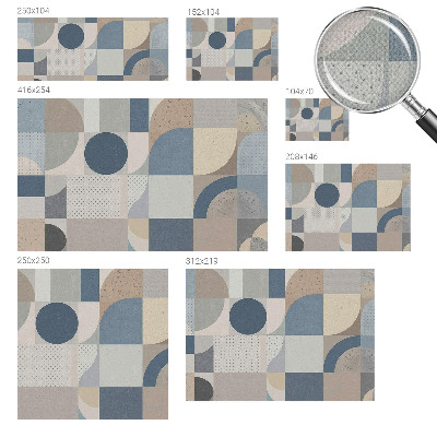 Samolepilna fototapeta za dnevno sobo Geometrijski mozaik