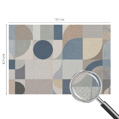 Samolepilna fototapeta za dnevno sobo z geometrijskim mozaikom