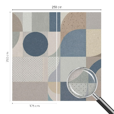 Samolepilna fototapeta za dnevno sobo z geometrijskim mozaikom
