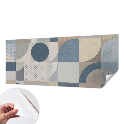 Samolepilna fototapeta za dnevno sobo z geometrijskim mozaikom