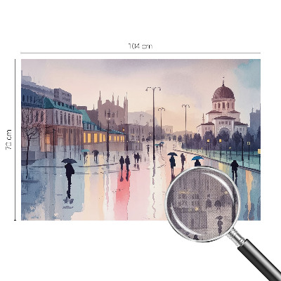 Otroška fototapeta z motivom deževnega sprehoda