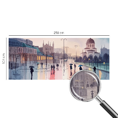 Otroška fototapeta z motivom deževnega sprehoda