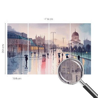 Otroška fototapeta Deževen sprehod