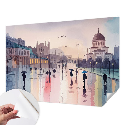 Otroška fototapeta Deževen sprehod