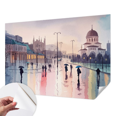 Otroška fototapeta Deževen sprehod