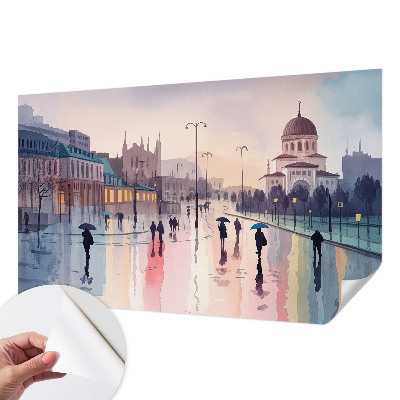Otroška fototapeta Deževen sprehod