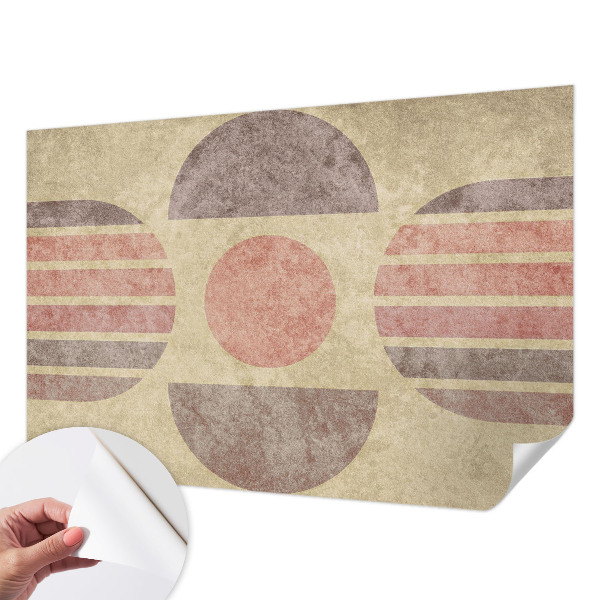 Samolepilna fototapeta za dnevno sobo z geometrijskimi oblikami