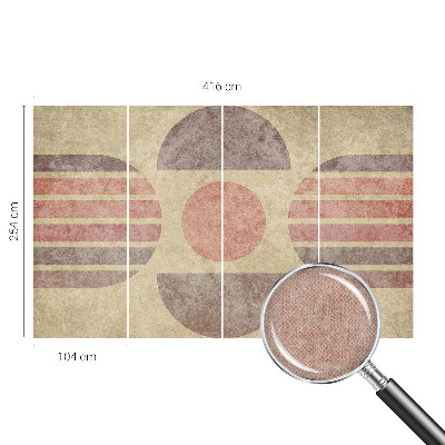 Samolepilna fototapeta za dnevno sobo z geometrijskimi oblikami