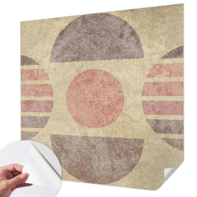Samolepilna fototapeta za dnevno sobo z geometrijskimi oblikami