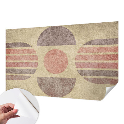 Samolepilna fototapeta za dnevno sobo z geometrijskimi oblikami
