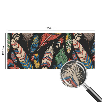 Samolepilna fototapeta za spalnico z motivom barvitega perja