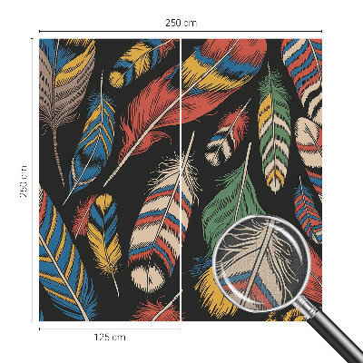 Samolepilna fototapeta za spalnico Barvito perje