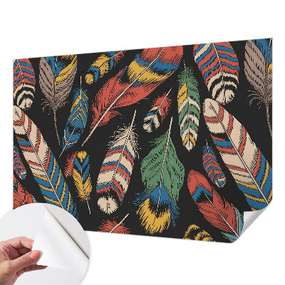 Samolepilna fototapeta za spalnico Barvito perje