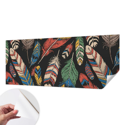 Samolepilna fototapeta za spalnico Barvito perje