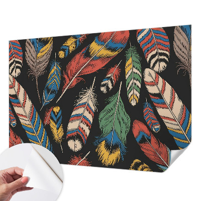 Samolepilna fototapeta za spalnico Barvito perje