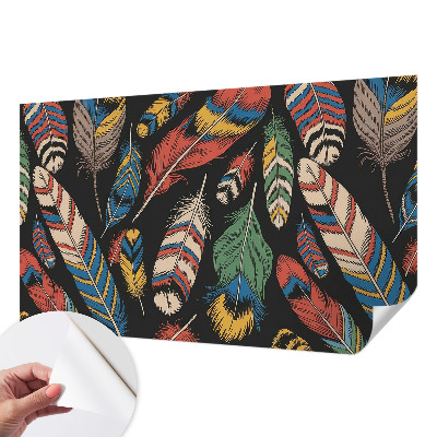 Samolepilna fototapeta za spalnico Barvito perje