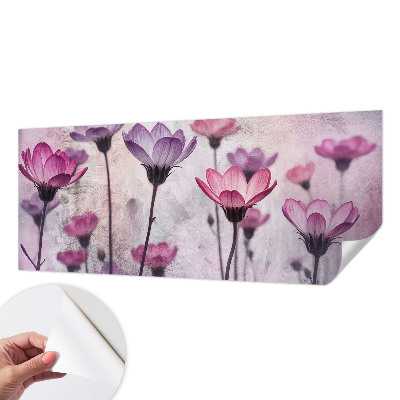 Samolepilna fototapeta za dnevno sobo Pastelne rože