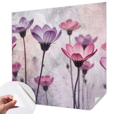 Samolepilna fototapeta za dnevno sobo Pastelne rože