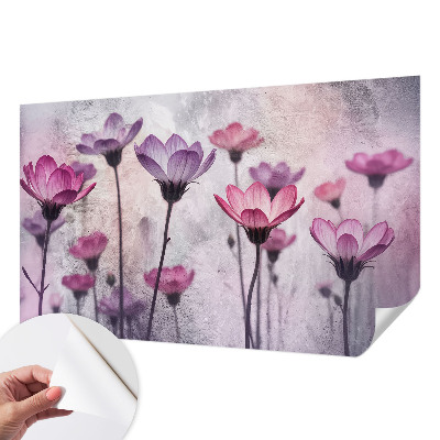 Samolepilna fototapeta za dnevno sobo Pastelne rože