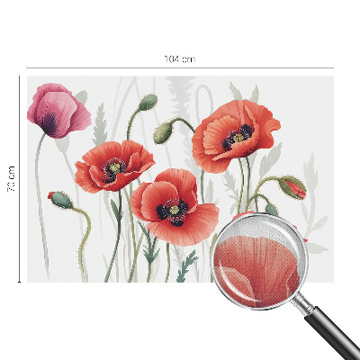 Samolepilna fototapeta Rdeči maki