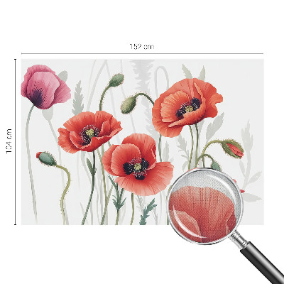 Samolepilna fototapeta z motivom rdečih makov